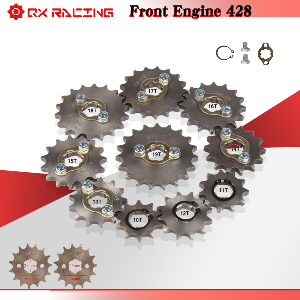 428 Chain - 17 20Mm 10T-19T Sproket Mesin Depan