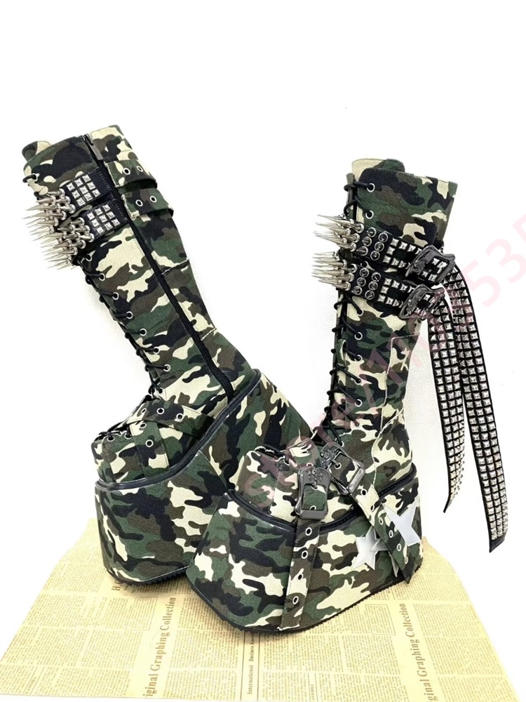 Sepatu Bot Platform Setinggi L - Motorcycle Chain ulasan dan harga